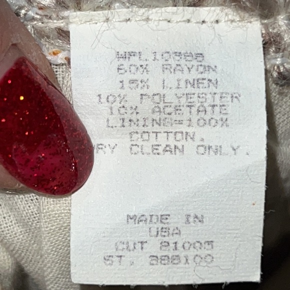 Allen Wah Pull Over Cotton Lined Sweater Zig Zag Design Made in USA Size Large - Picture 10 of 10